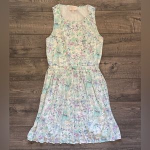 Skies Are Blue Floral Drop Waist Spring Dress, Size XS